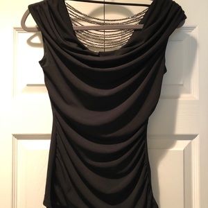 Sleeveless black top